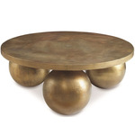 Triplet Coffee Table - Antique Brass
