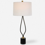 Separate Table Lamp - Plated Antique Brass / White Linen