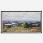 Above The Lakes Framed Landscape Print - Black / Muted Color Tones