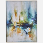 Excursion Framed Abstract Art - Gold / Multicolor
