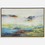 Textured Land Framed Landscape Art - Gold / Multicolor