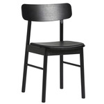 Soma Dining Chair - Black Painted Ash/ Black Leather