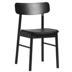 Soma Dining Chair - Black Painted Ash / Black Leather