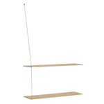 Stedge Wall Shelf - Brass / Oak