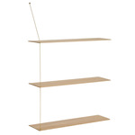 Stedge Wall Shelf - Brass / Oak