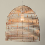 Beehive Chandelier - White / Natural