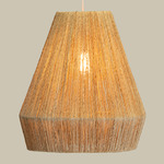 Collins Jute Pendant - White / Natural