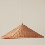 Kasbah Rattan Pendant - Brass / Rattan