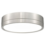 Algar Color-Select Ceiling Flush Light - Brushed Nickel / Frosted