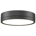Algar Color-Select Ceiling Flush Light - Matte Black / Frosted
