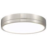 Algar Color-Select Ceiling Flush Light - Brushed Nickel / Frosted