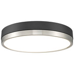 Algar Color-Select Ceiling Flush Light - Matte Black / Brushed Nickel / Frosted