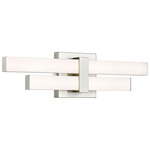 Zane Color-Select Bathroom Vanity Light - Brushed Nickel / Frosted