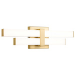 Zane Color-Select Bathroom Vanity Light - Modern Gold / Frosted