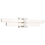 Zane Color-Select Bathroom Vanity Light - Brushed Nickel / Frosted