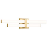 Zane Color-Select Bathroom Vanity Light - Modern Gold / Frosted