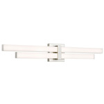 Zane Color-Select Bathroom Vanity Light - Brushed Nickel / Frosted