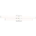 Zane Color-Select Bathroom Vanity Light - Chrome / Frosted
