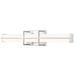 Harrison Color-Select Bathroom Vanity Light - Brushed Nickel / Frosted