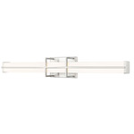 Harrison Color-Select Bathroom Vanity Light - Brushed Nickel / Frosted