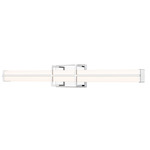 Harrison Color-Select Bathroom Vanity Light - Chrome / Frosted