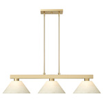 Cobalt Linear Acrylic Cone Shade Chandelier - Modern Gold / Golden Mottle