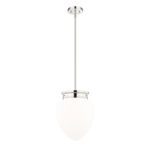 Gideon Pendant - Polished Nickel / Etched Opal