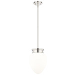 Gideon Pendant - Polished Nickel / Etched Opal