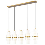 Cayden Linear Multi Light Pendant - Modern Gold