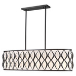 Harden Linear Chandelier - Matte Black / White