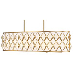 Harden Linear Chandelier - Modern Gold / White