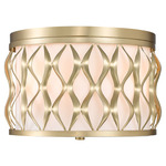 Harden Ceiling Flush Light - Modern Gold / White