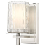 Grayson Wall Sconce - Brushed Nickel / Clear / Etched Opal