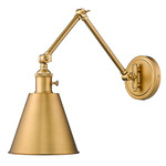 Gayson Metal Shade Wall Sconce - Rubbed Brass