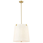 Weston Pendant - Modern Gold / Creme Fabric