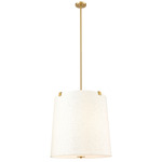 Weston Pendant - Modern Gold / Creme Fabric