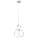 Bon Air Pendant - Brushed Nickel / Clear