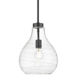 Bon Air Pendant - Matte Black / Clear