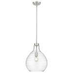 Bon Air Pendant - Brushed Nickel / Clear