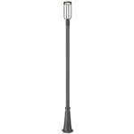 Leland Outdoor Color-Select Stepped Pole Light - Black