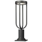 Leland Outdoor Color-Select Square Pier Light - Black