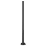 3IN Fitter Outdoor Round Post with Cylinder Base - Black