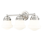 Vaughn Bathroom Vanity Light - Brushed Nickel / Matte Opal