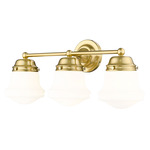 Vaughn Bathroom Vanity Light - Luxe Gold / Matte Opal