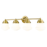 Vaughn Bathroom Vanity Light - Luxe Gold / Matte Opal