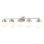 Vaughn Bathroom Vanity Light - Brushed Nickel / Matte Opal