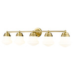 Vaughn Bathroom Vanity Light - Luxe Gold / Matte Opal