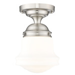 Vaughn Ceiling Light - Brushed Nickel / Matte Opal