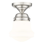 Vaughn Ceiling Light - Brushed Nickel / Matte Opal