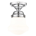 Vaughn Ceiling Light - Chrome / Matte Opal